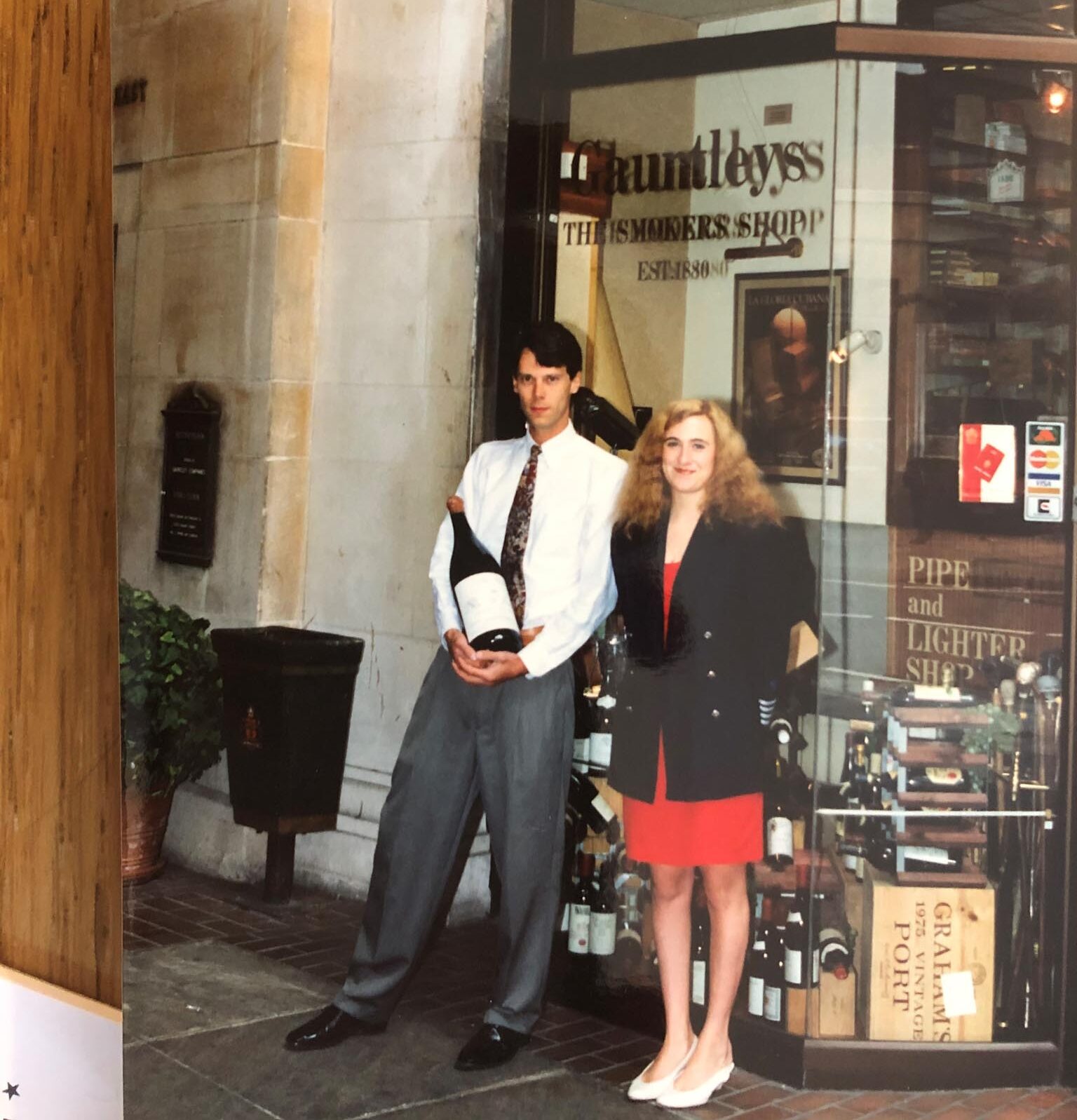 About Us - John & I outside shop-2